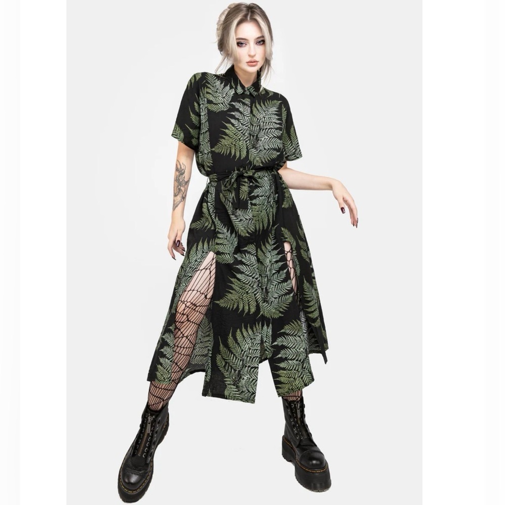 NWT Disturbia fern midi shirt dress size 8
